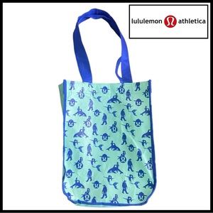 lululemon Large Reusable Tote Sea Wheeze Half Marathon.